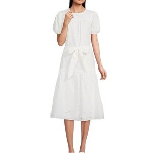 Alex Marie White Eyelet Prairie Dress 10 Cottagecore Shabby Chic